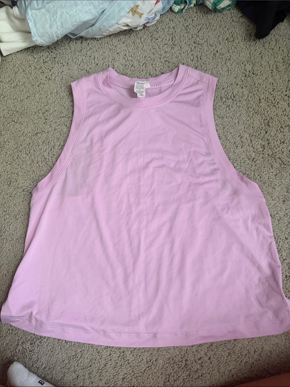 Lululemon-crop Tank Top - Lavender pink